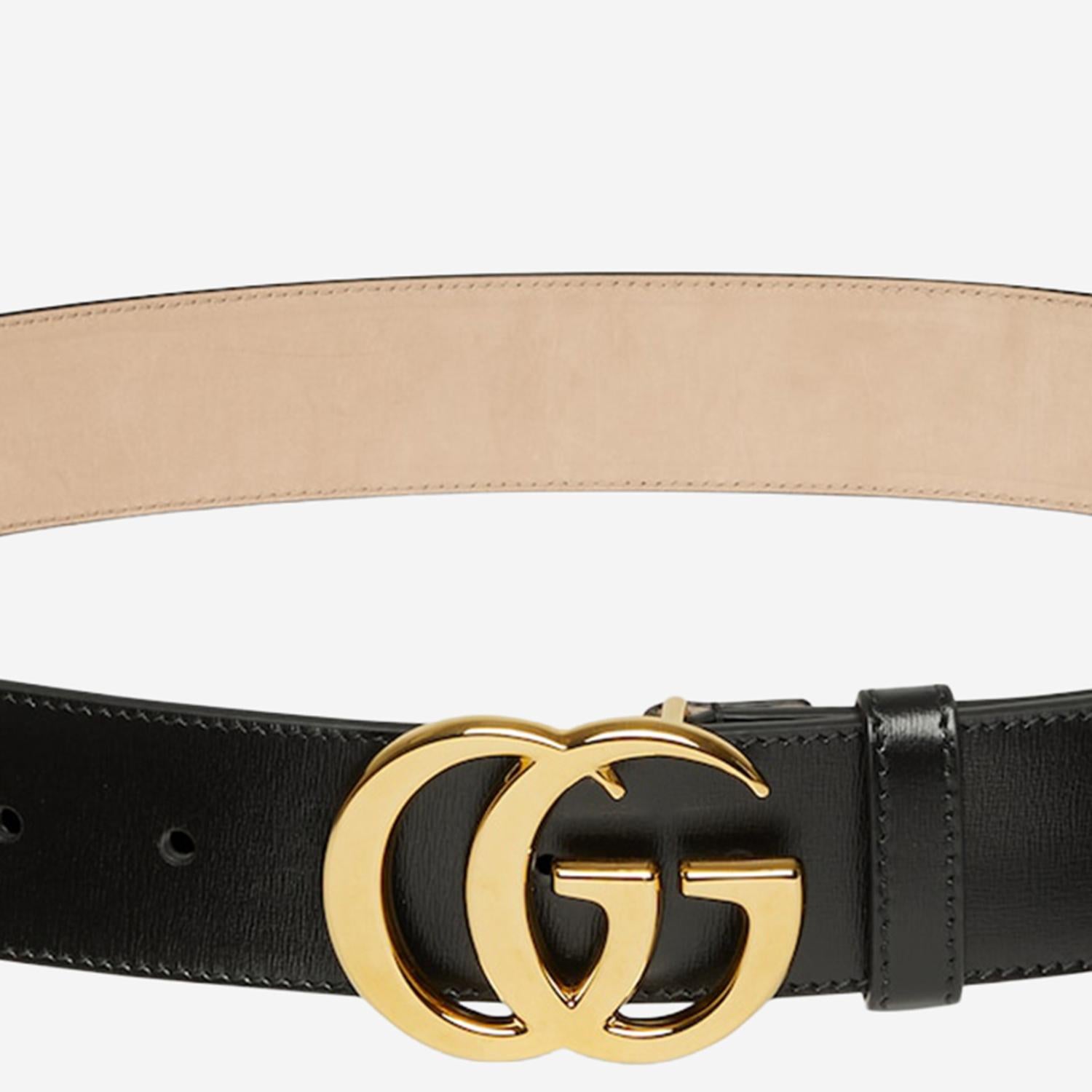 CINTURA IN PELLE CON LOGO 864233 AAGD71000 GUCCI 