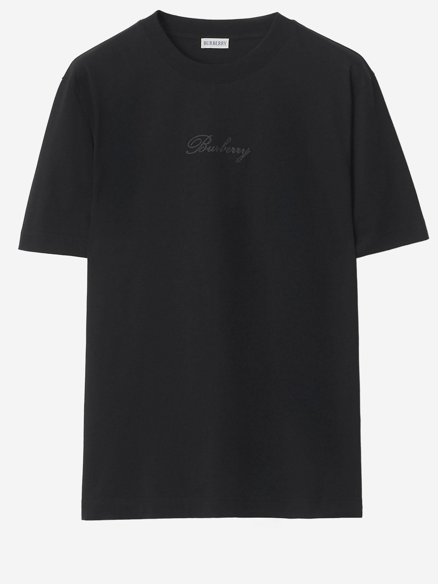 T-SHIRT IN COTONE CON LOGO 8119183 BLACK BURBERRY 