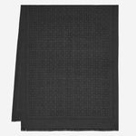 FOULARD IN LANA E SETA 520144 001ANTRACITE SALVATORE FERRAGAMO 
