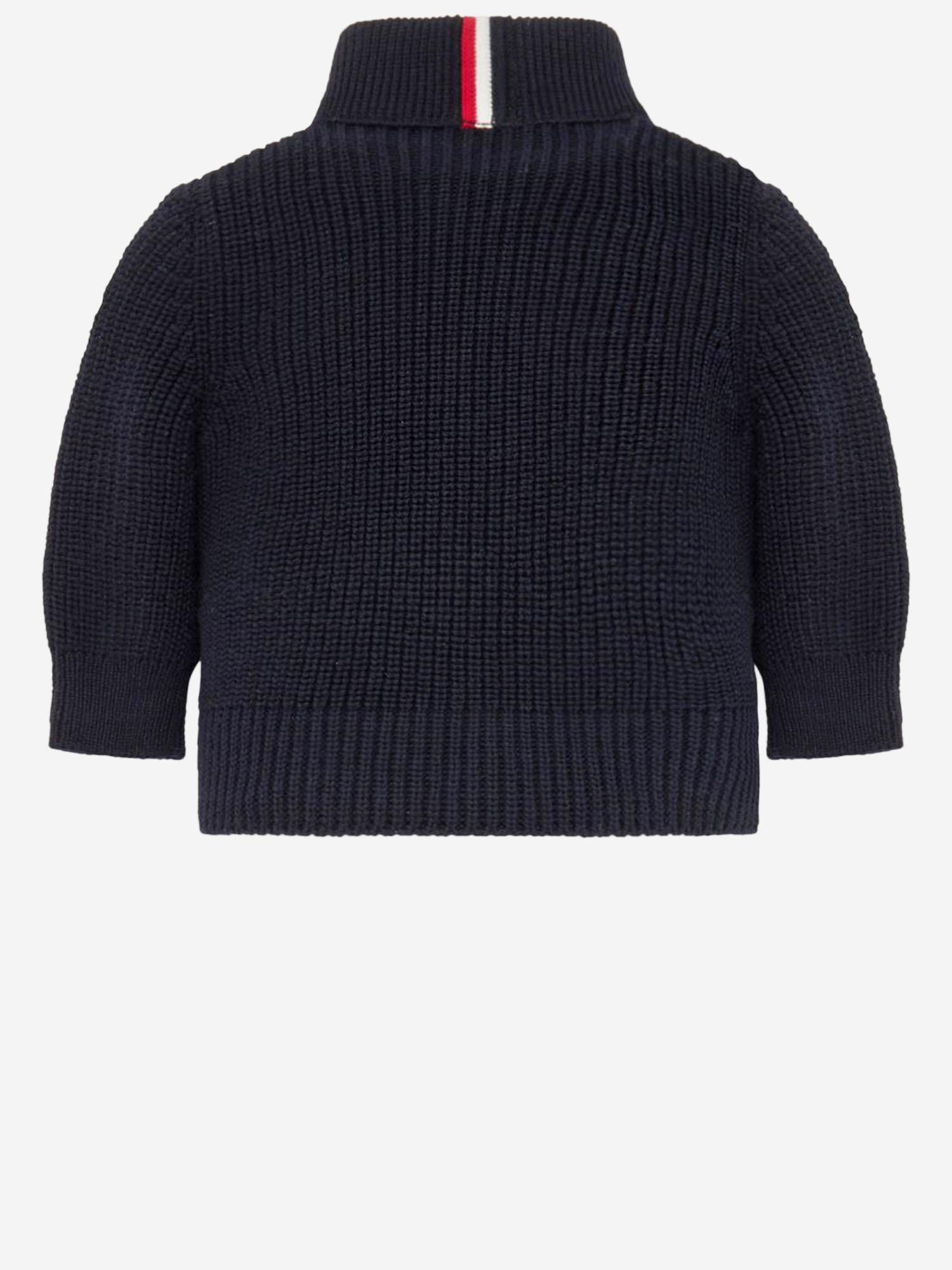 CARDIGAN IMBOTTITO IN LANA 9B00005M1131 742 MONCLER ENFANTS 