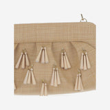 POCHETTE EMERA PAPER FRINGES TMSS25EMROP113 MACADAMIA THE MOIRE 