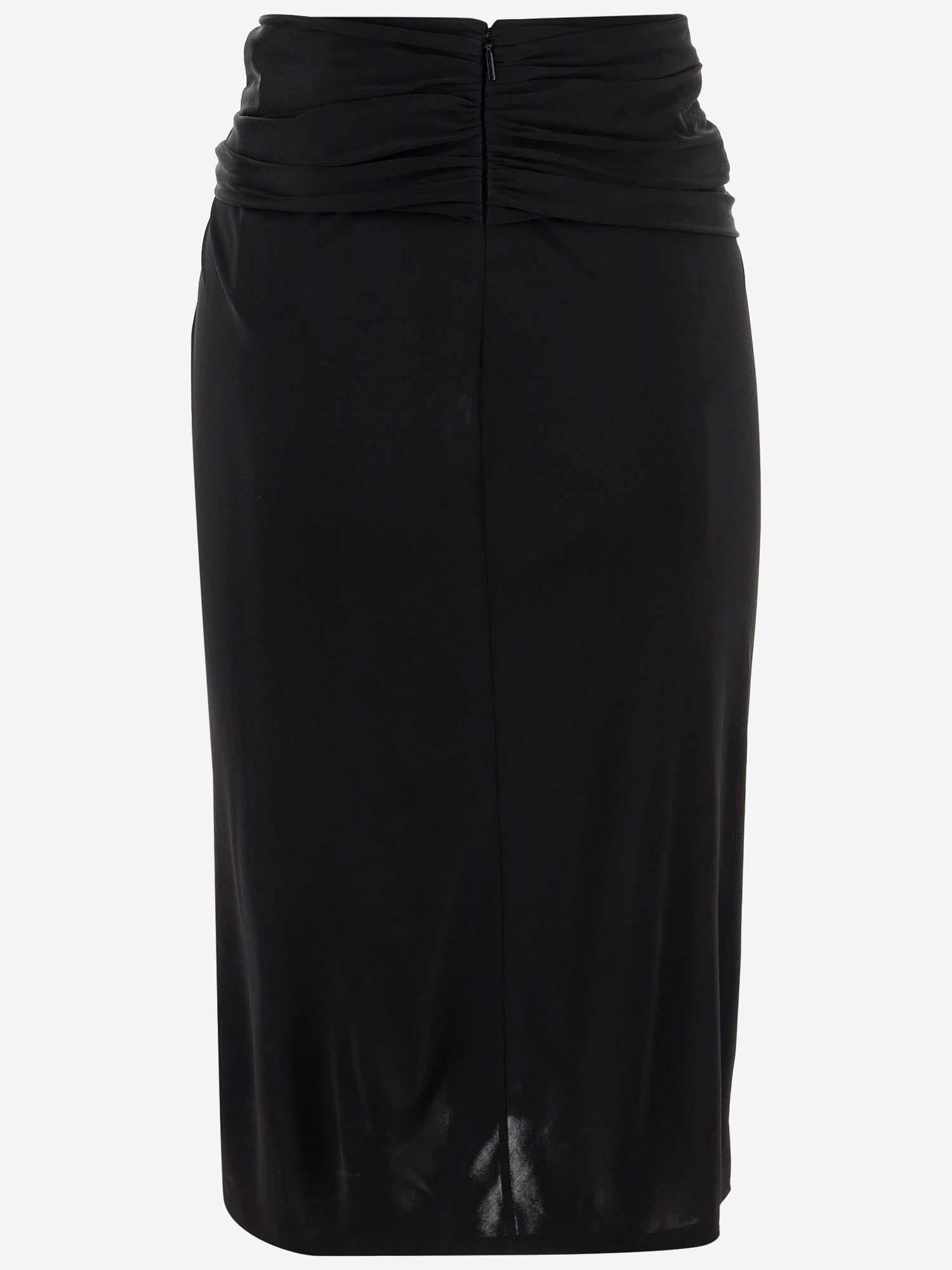 GONNA IN VISCOSA DRAPPEGGIATA 776439 Y7F981000 SAINT LAURENT 