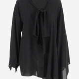 BLUSA IN GEORGETTE DI SETA 839280 TIN131000 BALENCIAGA 