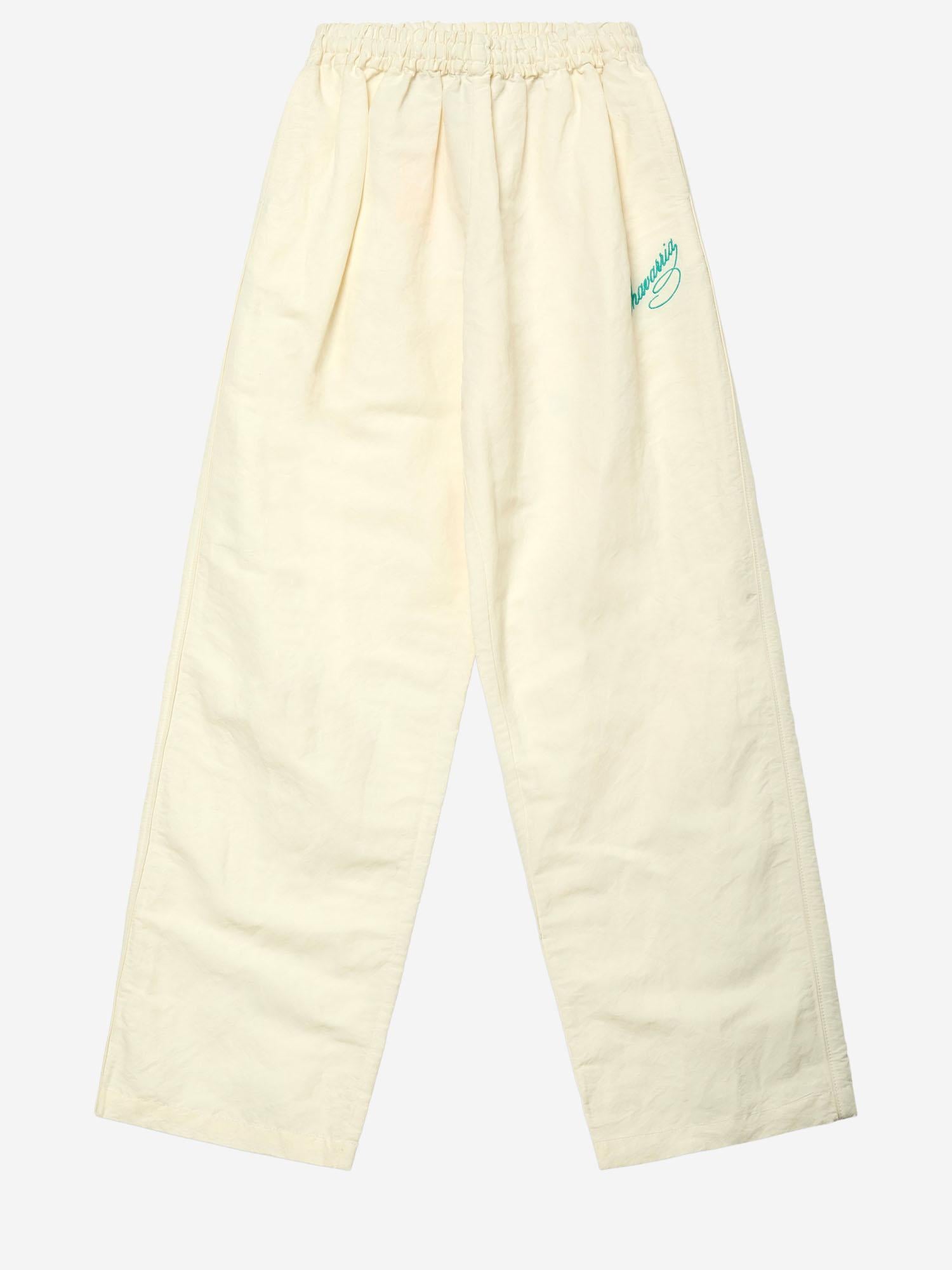 PANTALONI IN MISTO VISCOSA CON RICAMO FRONTALE WCBTM0081 065 WILLY CHAVARRIA 