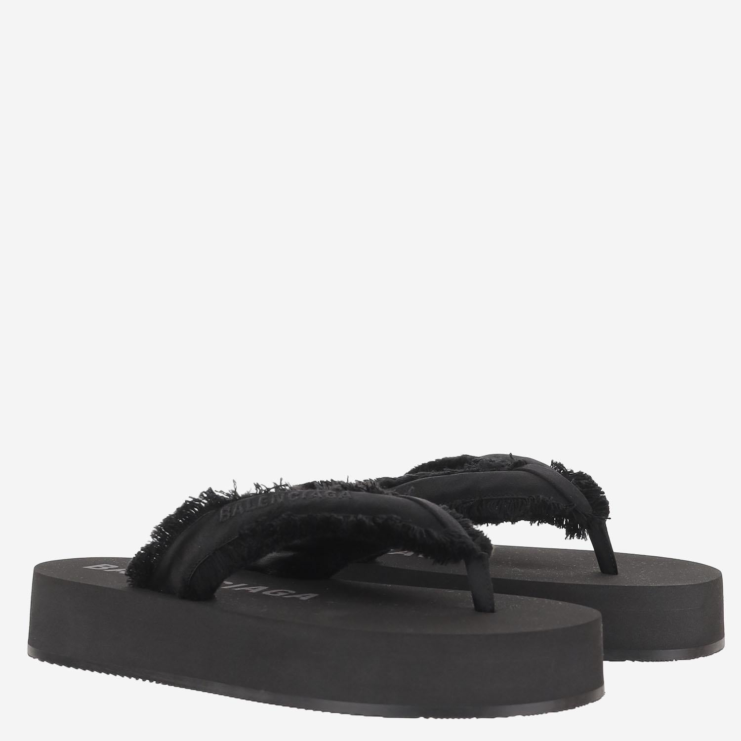 SANDALI JET LAG  IN SATIN SPAZZOLATO 870111 W0WM01000 BALENCIAGA 