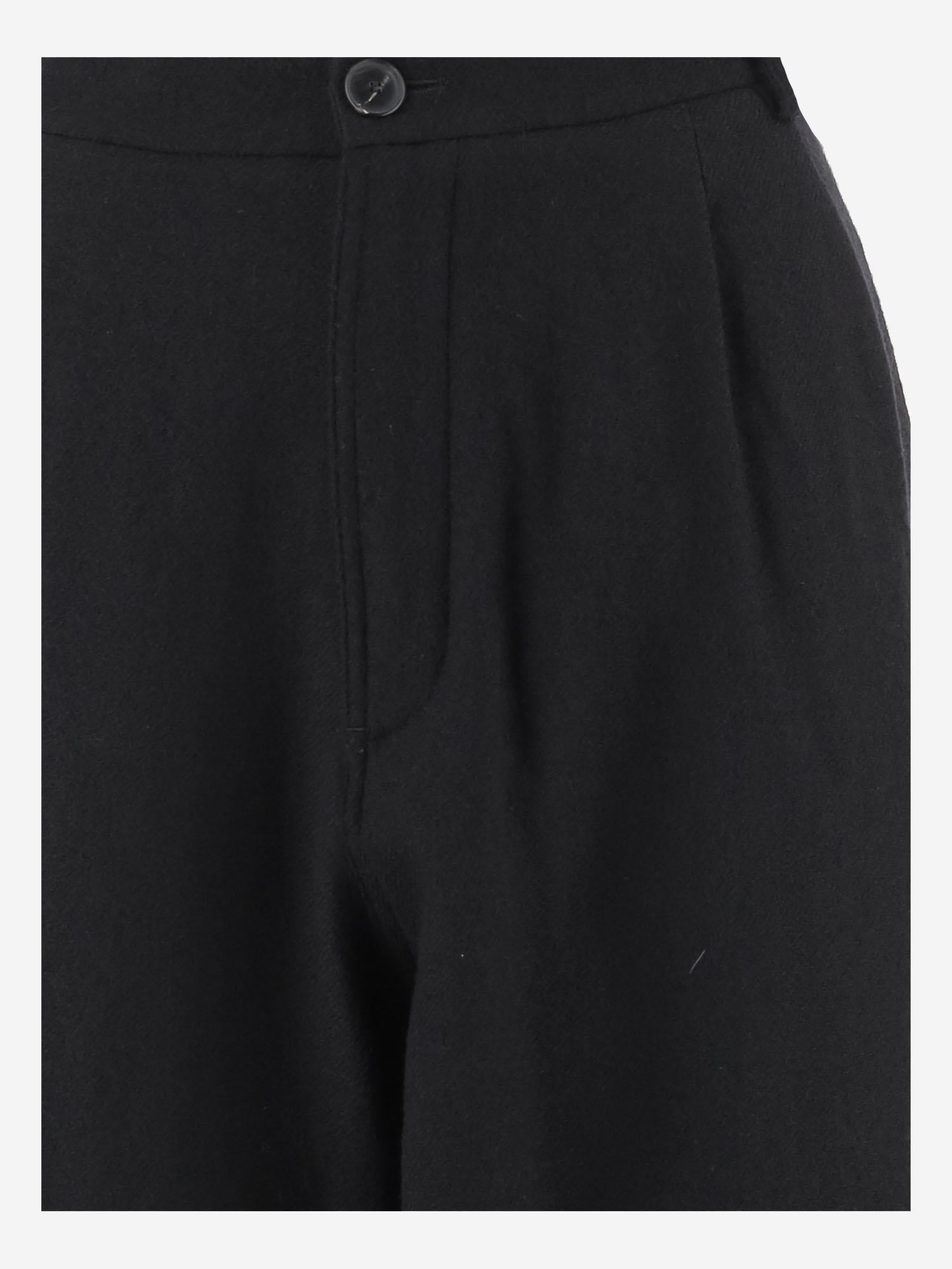 PANTALONI PHEBE IN LANA A GAMBA AMPIA<BR/> WTR36 FAW280099 DARKPARK 