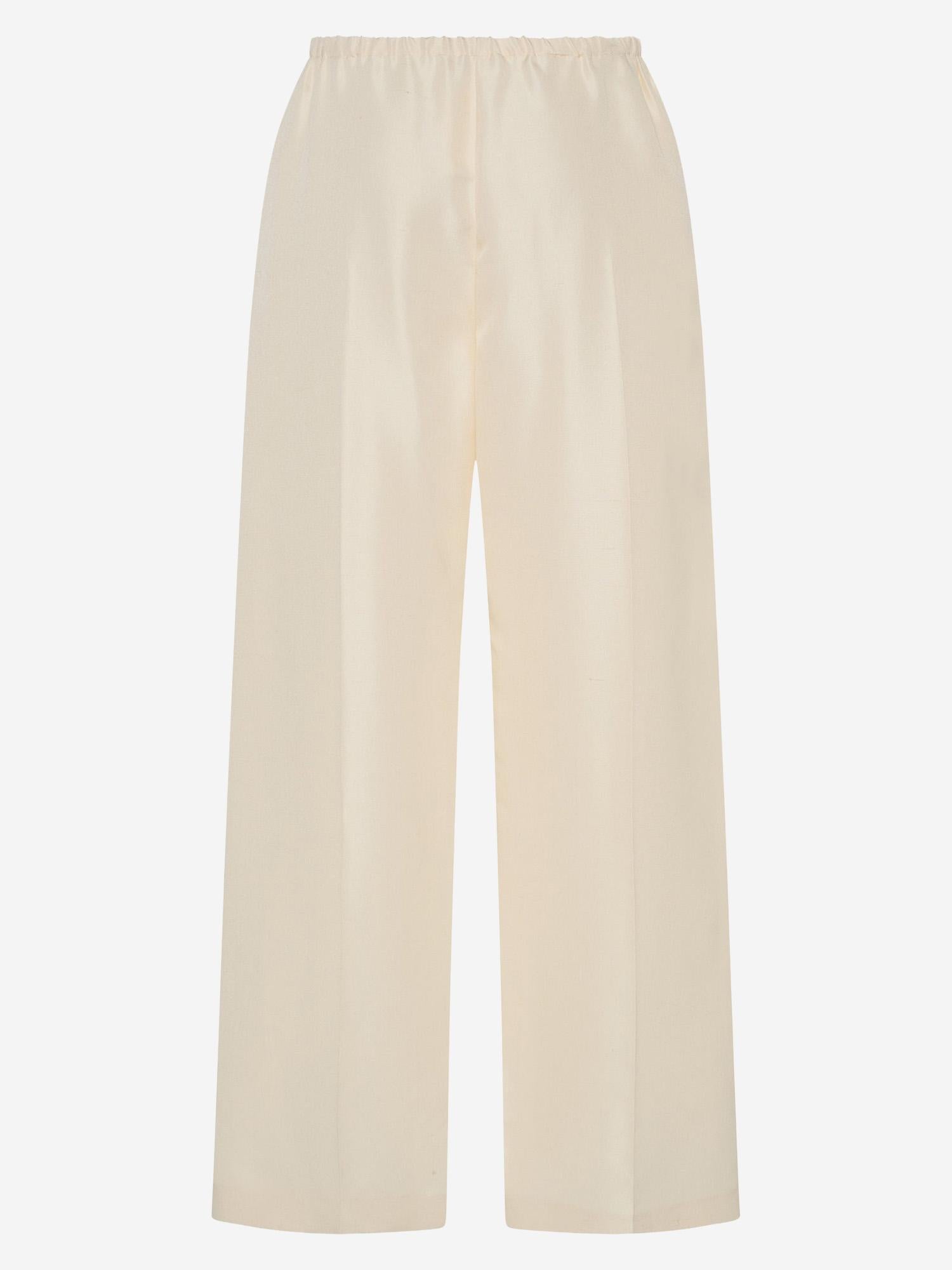 PANTALONI BETA IN SETA 10742W4378 VAN THE ROW 