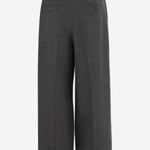 Pantaloni sartoriali a vita alta e gamba ampia in lana 824389 Y5K321473 SAINT LAURENT 