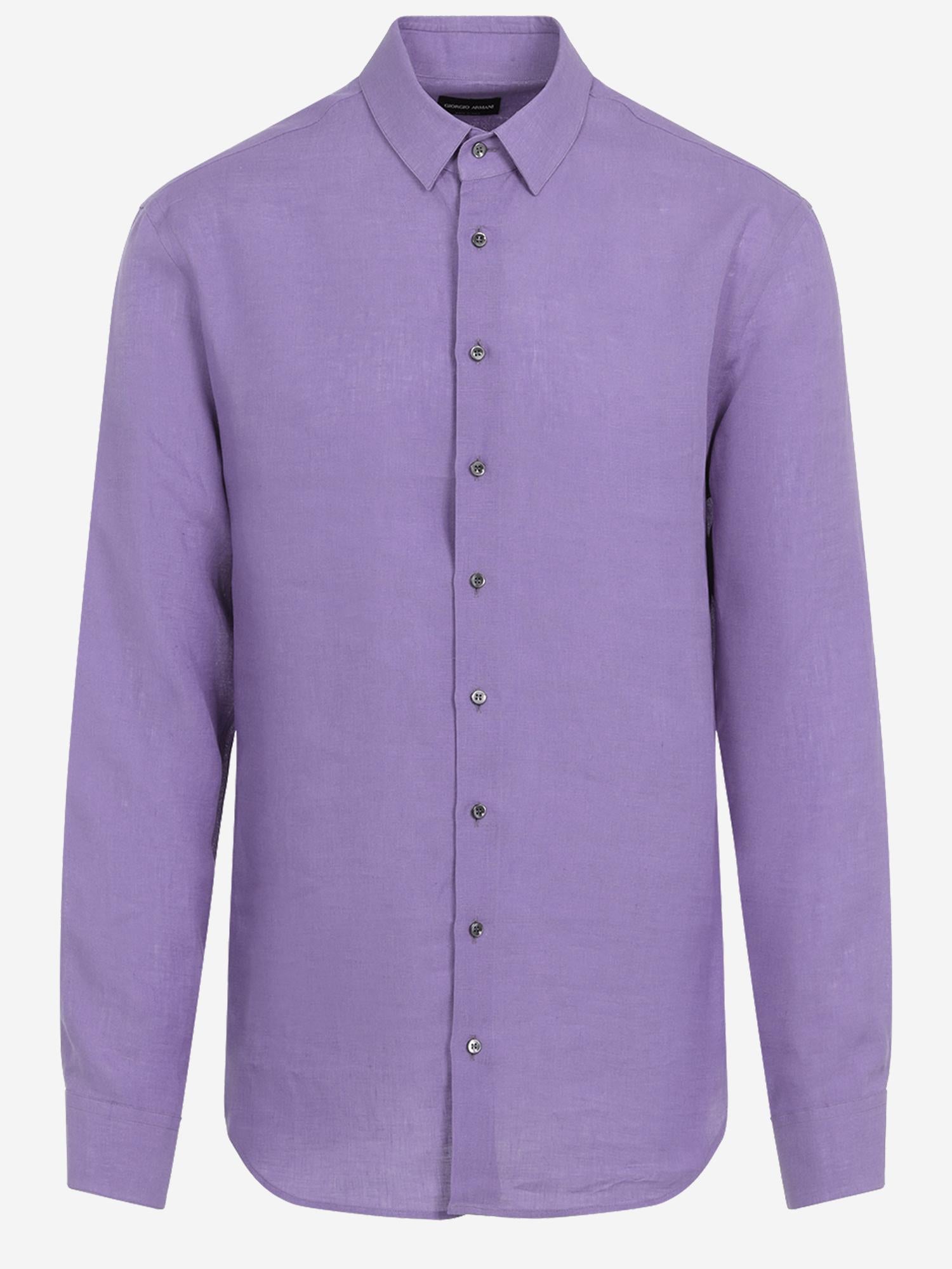 CAMICIA REGULAR FIT IN LINO 8WGCCZ98 TZC62UA108 GIORGIO ARMANI 