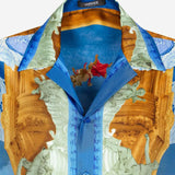 Camicia in twill di seta stampata 1003926 1A160955X000 VERSACE 