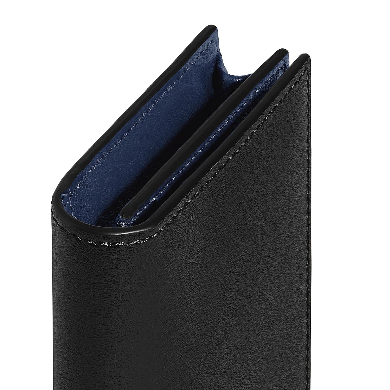 PORTACARTE IN PELLE MEISTERSTÜCK 221304 BLACK/INK BLUE MONTBLANC 