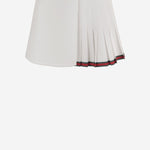 GONNA IN COTONE CON PIEGHE PARZIALI E BANDE WEB 846659 ZAJP19000 GUCCI 