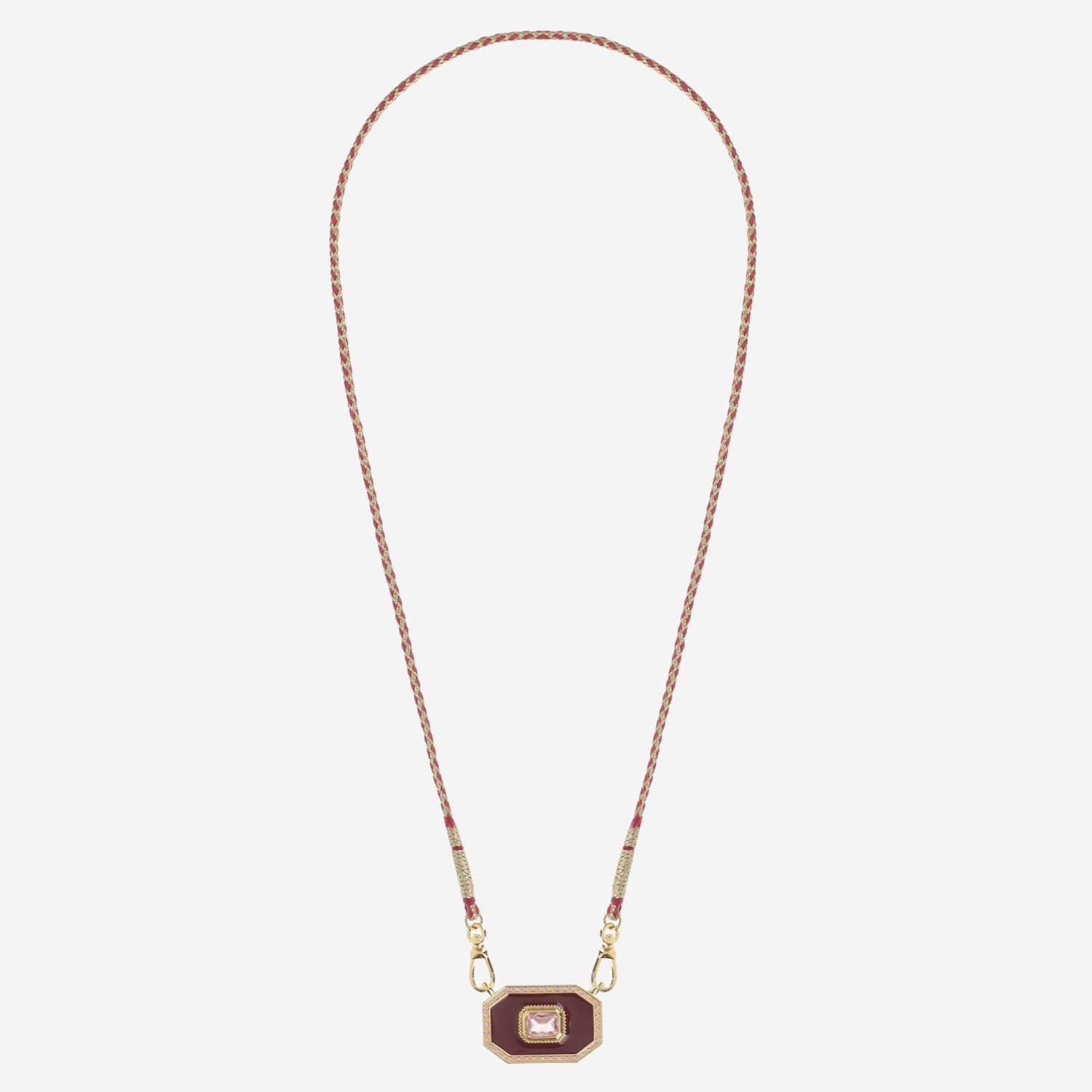 COLLANA BORGOGNA YUCATAN CO393 ORO MYA BAY 