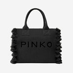 BORSA SHOPPING IN RAFIA CON LOGO 106673 A39YZ99Q PINKO 