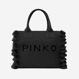 BORSA SHOPPING IN RAFIA CON LOGO 106673 A39YZ99Q PINKO 