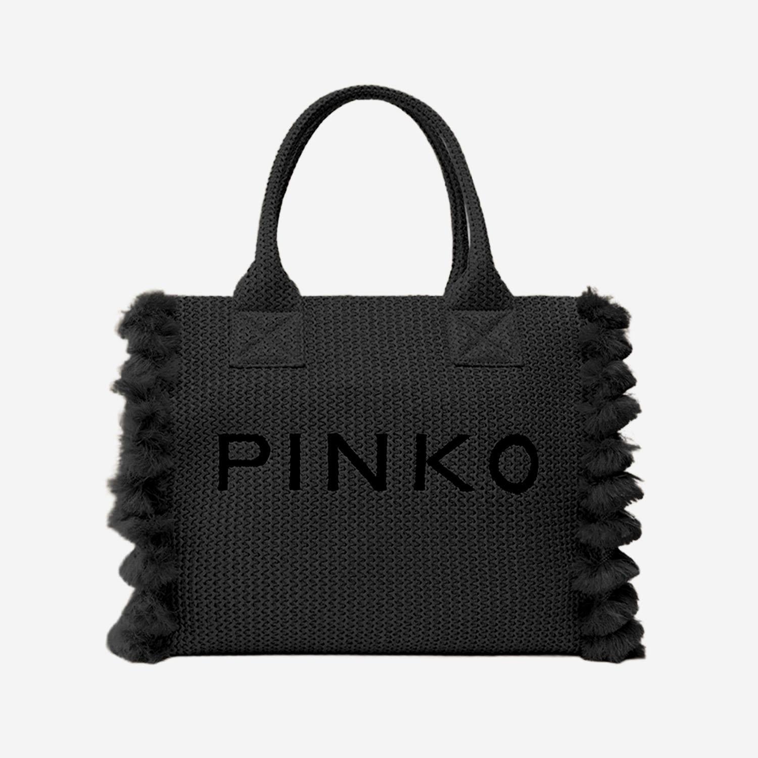 BORSA SHOPPING IN RAFIA CON LOGO 106673 A39YZ99Q PINKO 