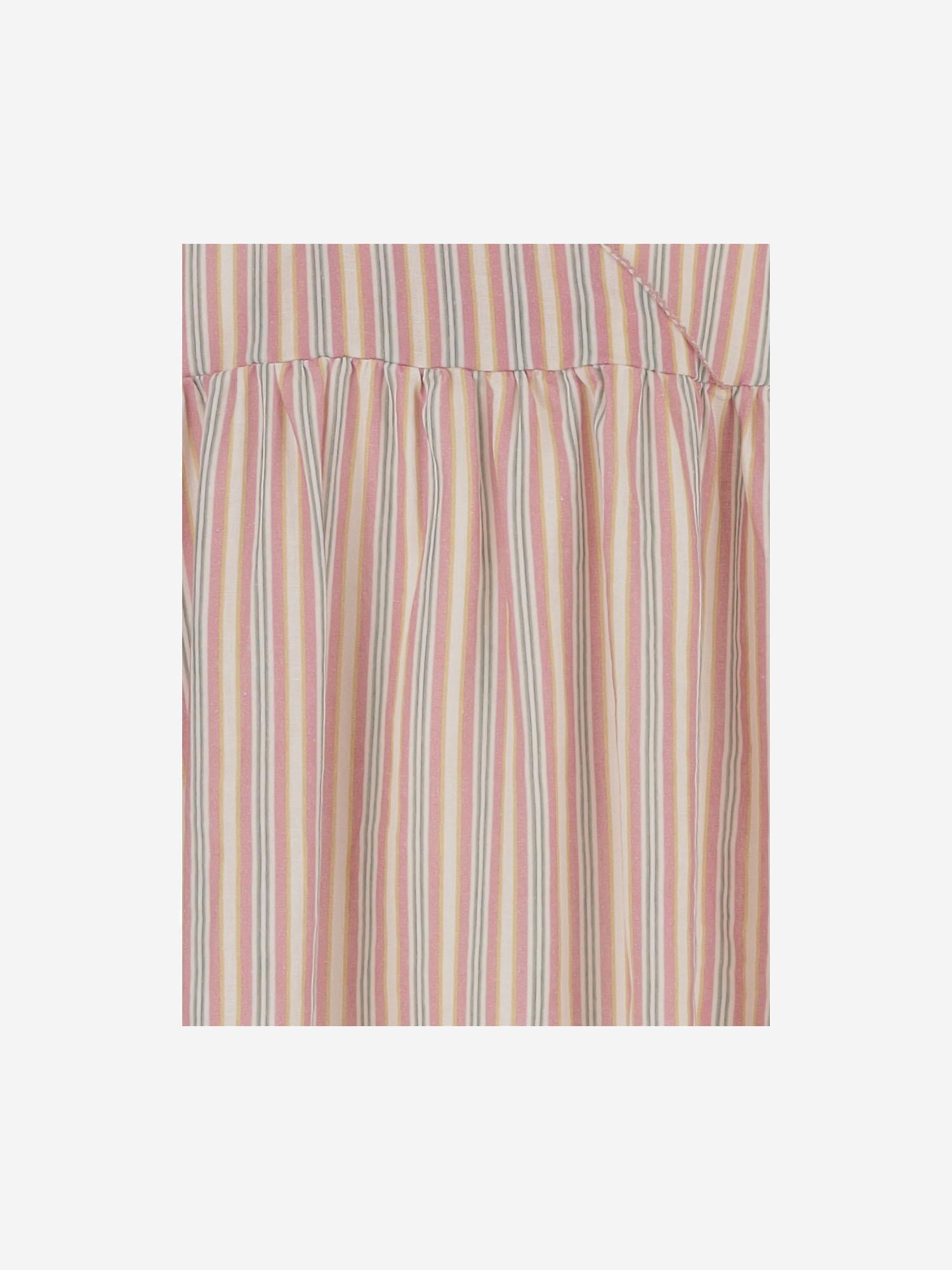 Abito in misto lino a righe 19618091 073 BABE & TESS KIDS 