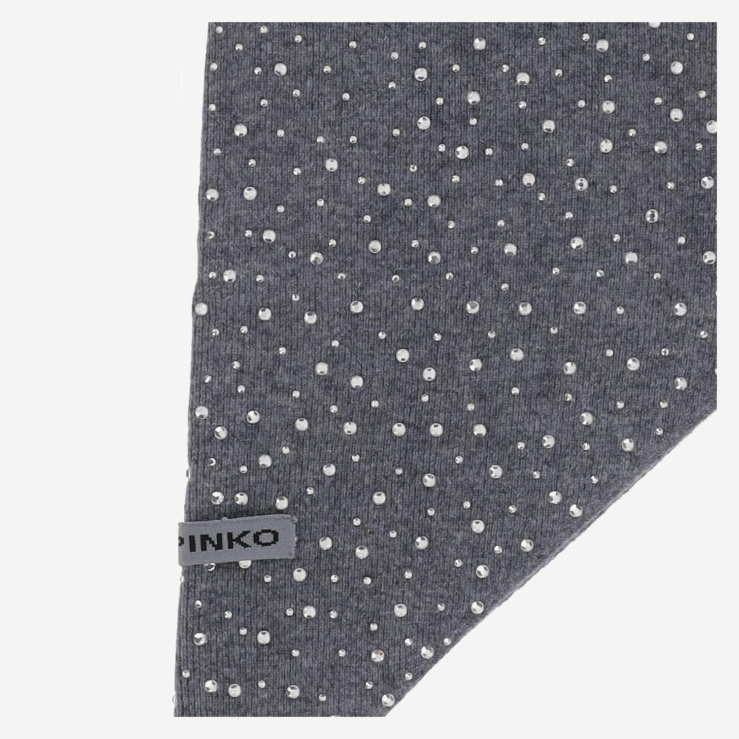 Sciarpa in lana con cristalli 106001 A2Z8I12 PINKO 