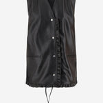 GILET LEA GALA IN PELLE J013 LEADARKBROWN NICCOLO PASQUALETTI 