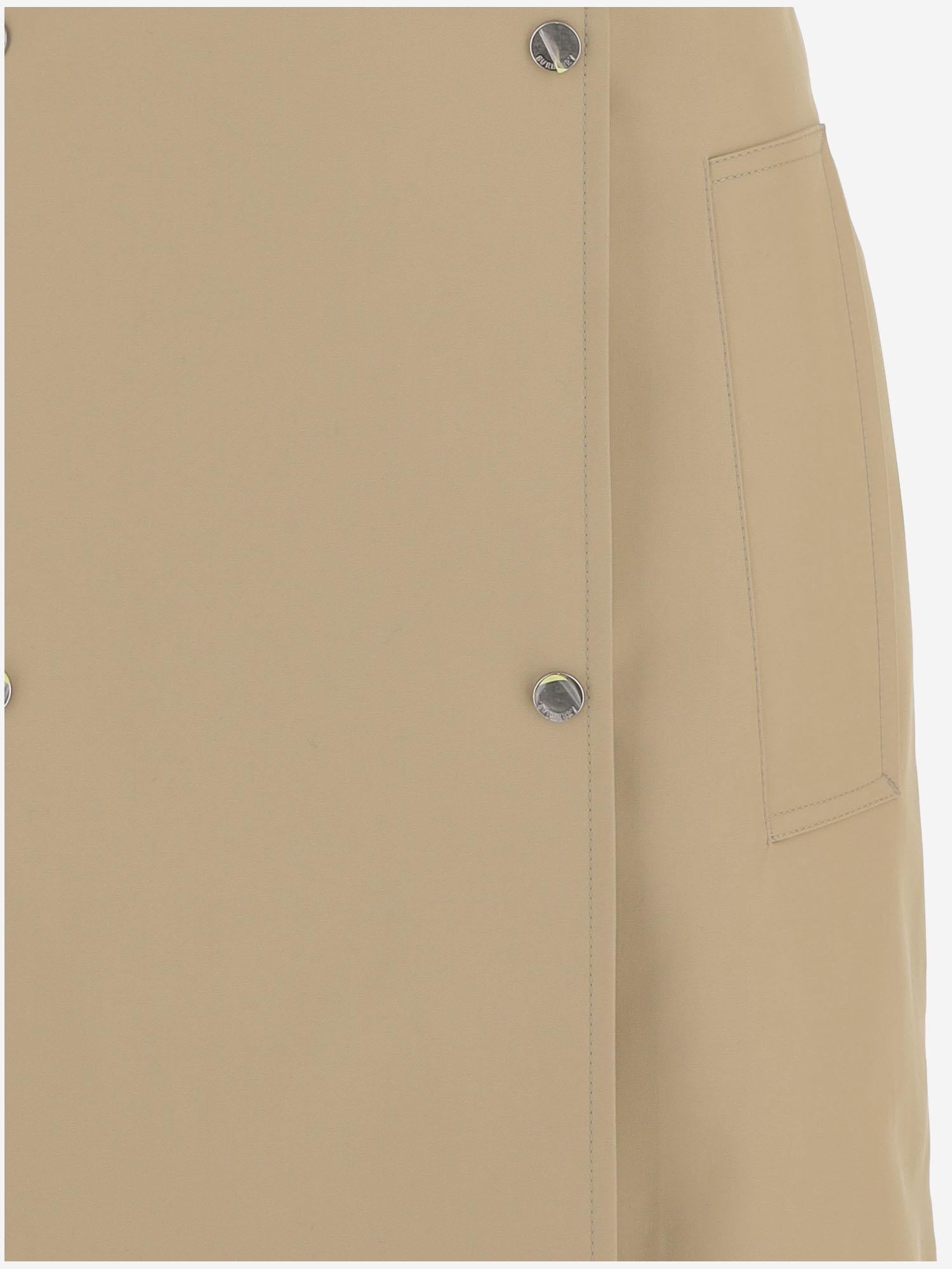 Minigonna trench in gabardine di cotone 8110354 FLAX BURBERRY 