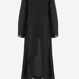 ABITO LUNGO IN LINO E SETA SEMITRASPARENTE 176548 001 TORY BURCH 