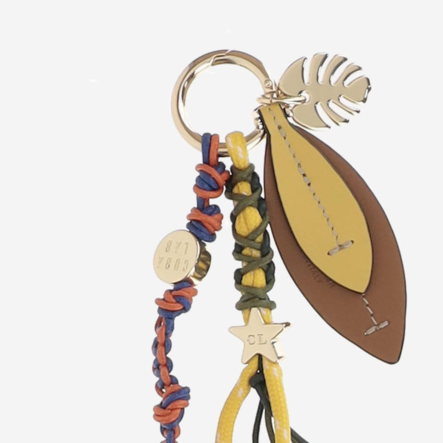 PORTACHIAVI IN PELLE E TESSUTO KEYCHAINMALANGA CITRUS CUBA LAB 