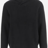 MAGLIONE IN LANA E CASHMERE CON COLLO SCIALLE M12156540A 001BLK VINCE 