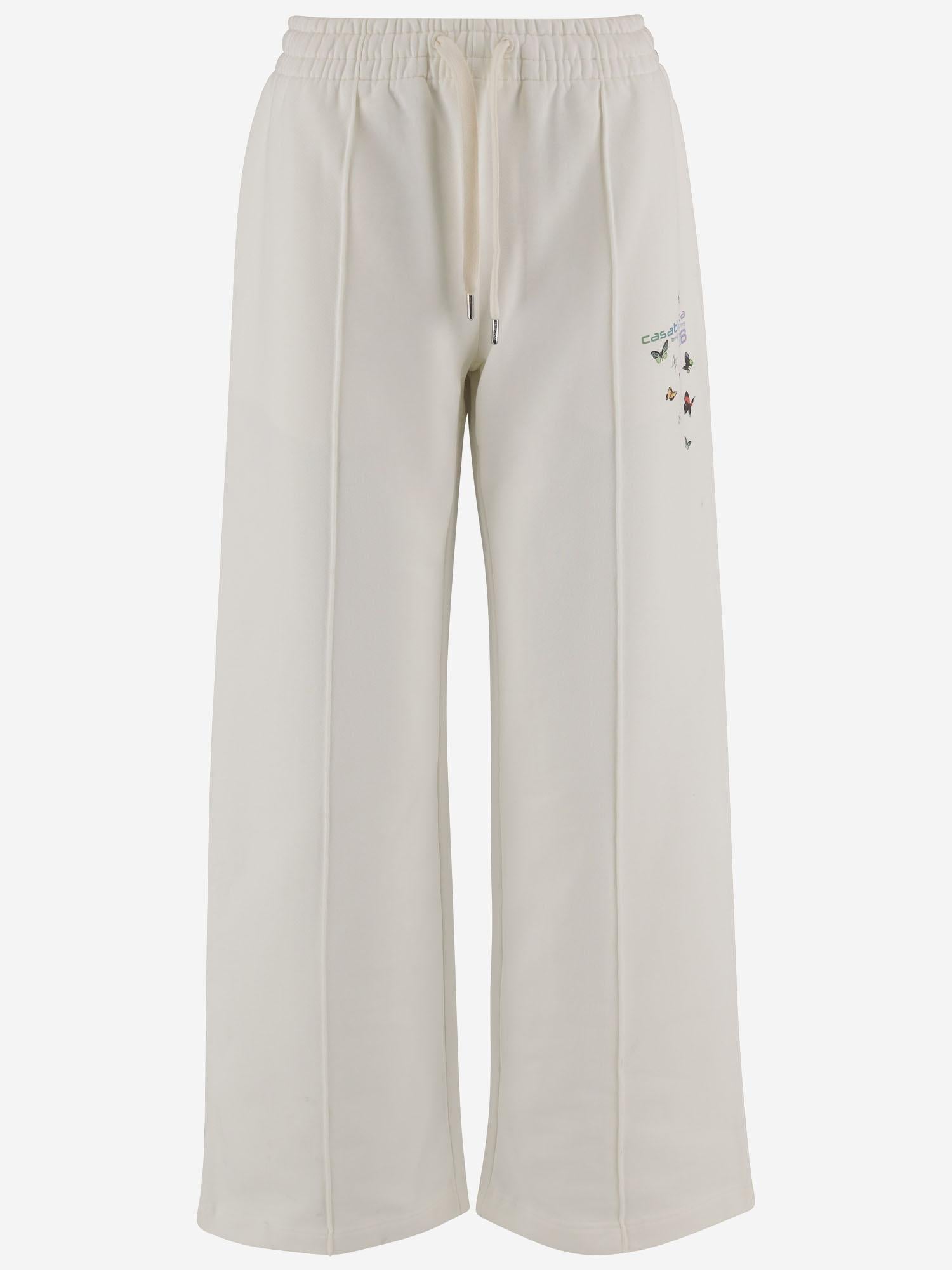PANTALONI IN COTONE CON LOGO WSP26JTR101 01 CASABLANCA 