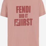 T-SHIRT IN COTONE CON LOGO JUI199 7AJF1T6P FENDI KIDS 