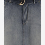 GONNA IN LYOCELL E COTONE CON CINTURA 106595 A37KPJC PINKO 
