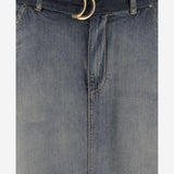 GONNA IN LYOCELL E COTONE CON CINTURA 106595 A37KPJC PINKO 