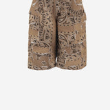 JEANS CORTI IN COTONE CON MOTIVO BANDANA DAM26B02 DESERT DONT @ ME 