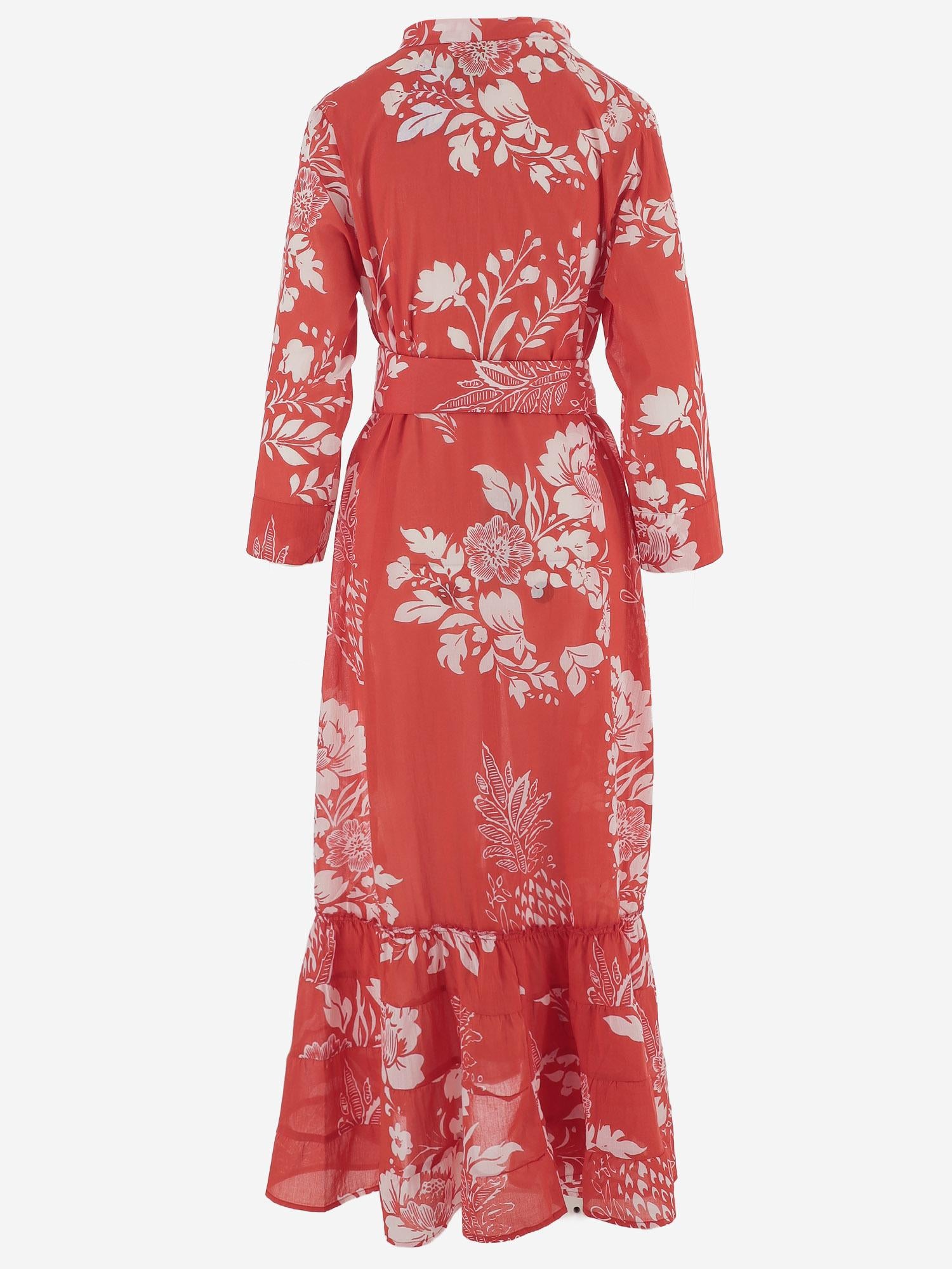 ABITO IN COTONE CON MOTIVO FLOREALE KIMONO 03RED PEPS CANNES 