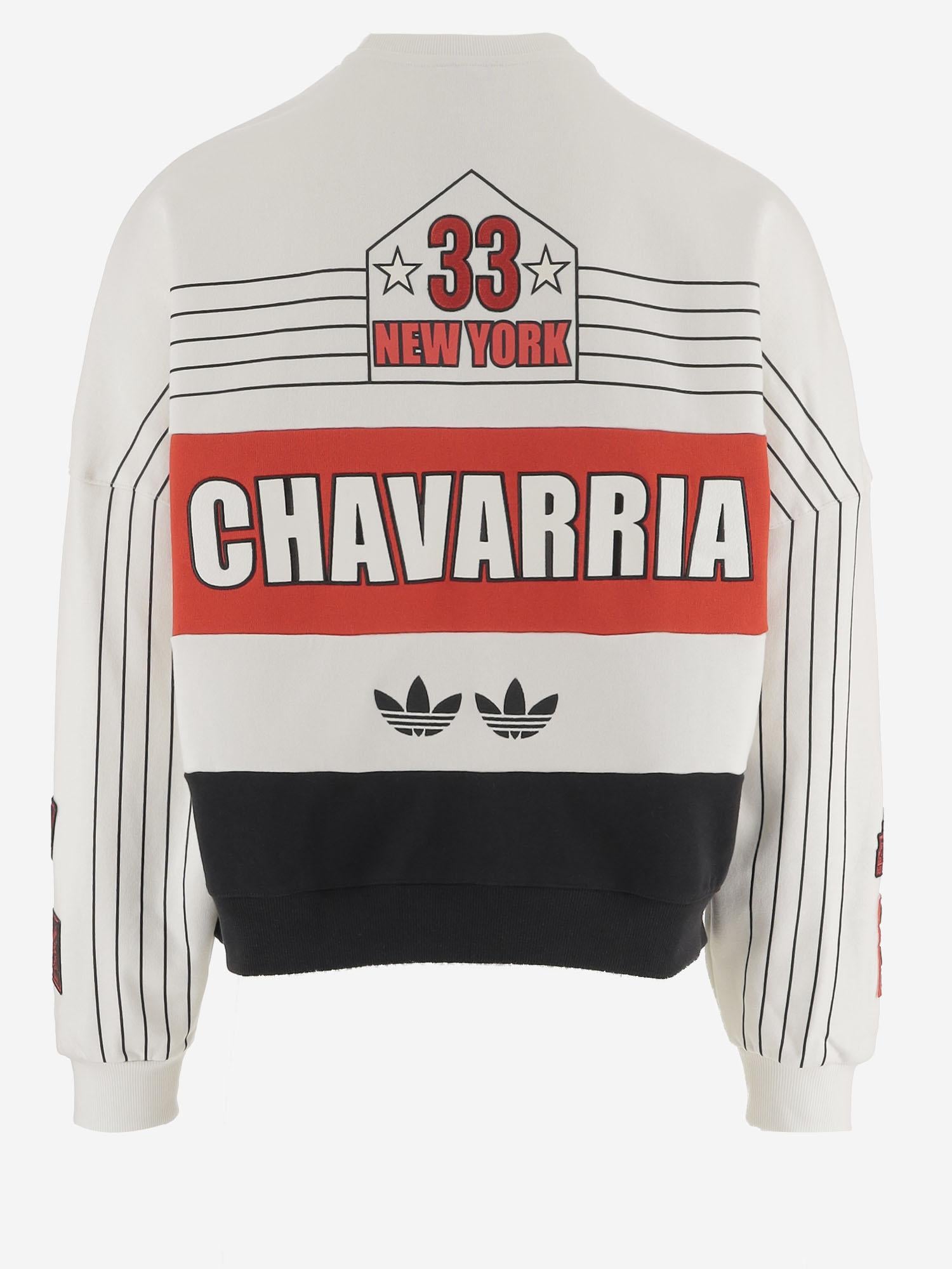 FELPA IN COTONE CON STAMPA GRAFICA KS6444 OFFWHITE ADIDAS X WILLY CHAVARRIA 