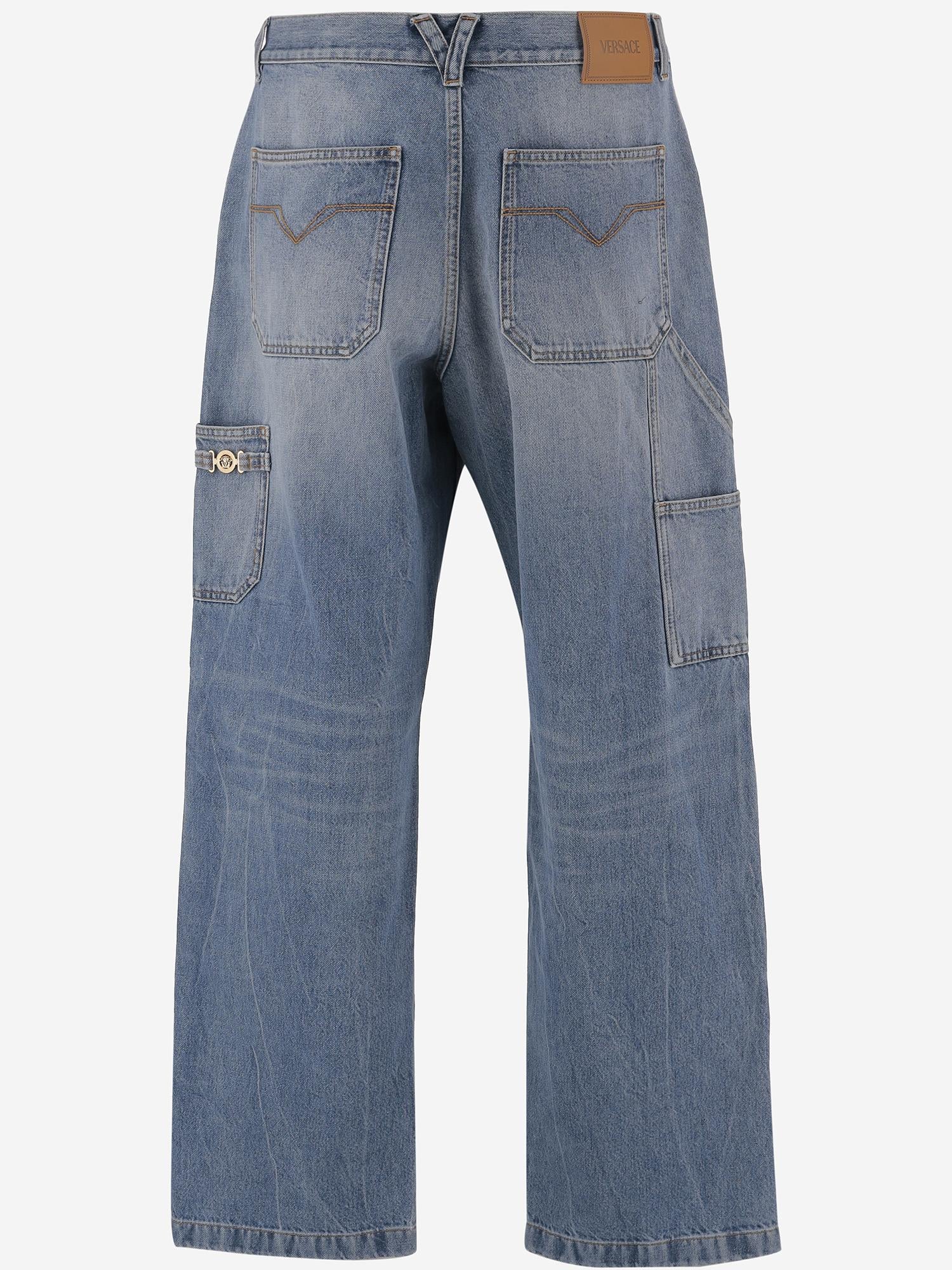 JEANS CARPENTER IN DENIM DI COTONE 1017860 1A163861D190 VERSACE 