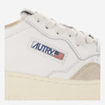 SNEAKERS MEDALIST LOW IN PELLE AULWLS74 WHTSILVER AUTRY 