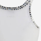Top a costine con ricami gioiello 104109 A35YZ04 PINKO 
