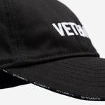 CAPPELLO DA BASEBALL IN COTONE UE54CA180B BLACK VETEMENTS 