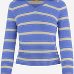 MAGLIA IN CASHMERE A RIGHE W40510AM SAILCOMBO GUEST IN RESIDENCE 
