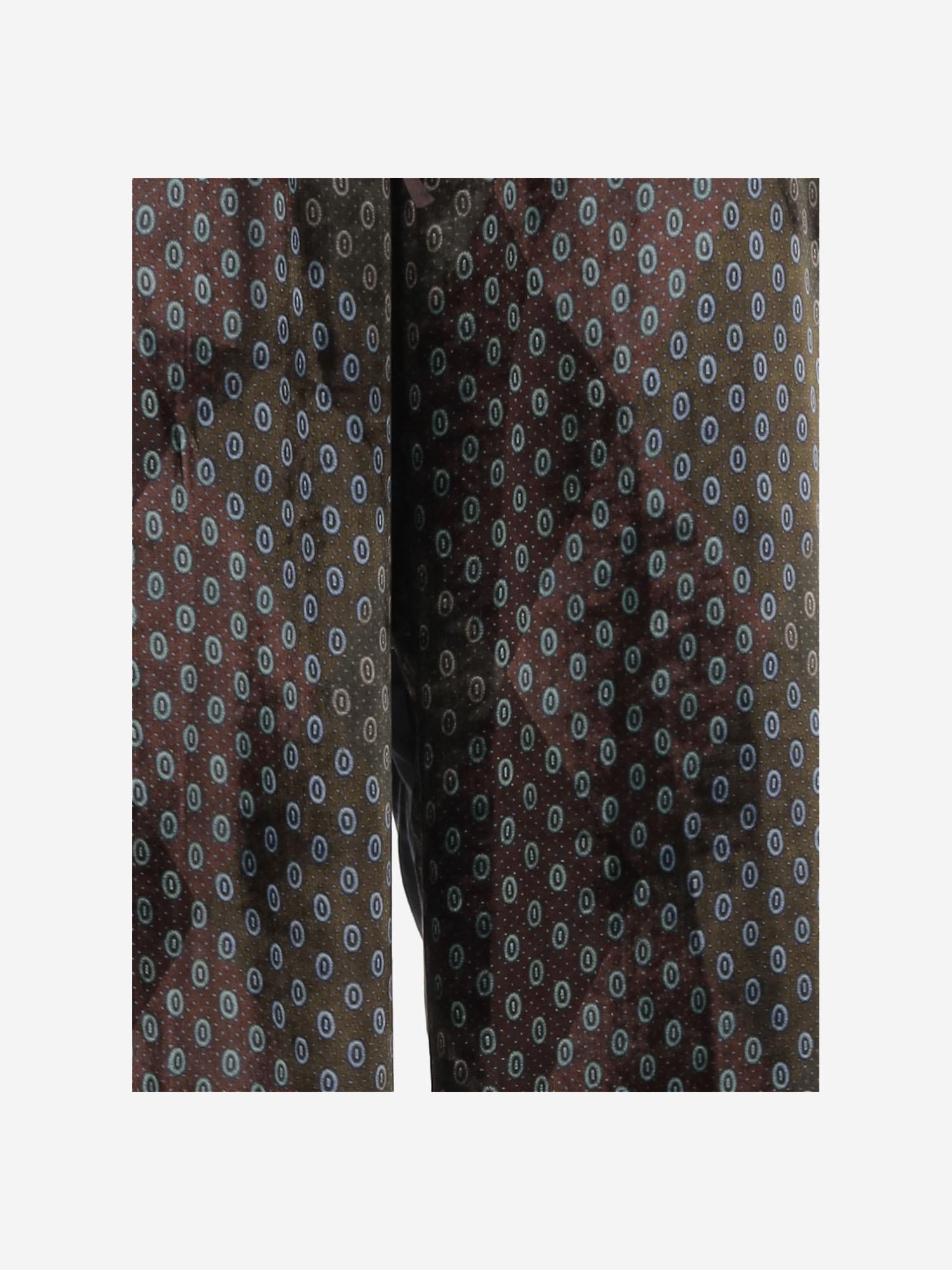 PANTALONI IN VISCOSA E SETA 010914 2254606 DRIES VAN NOTEN 