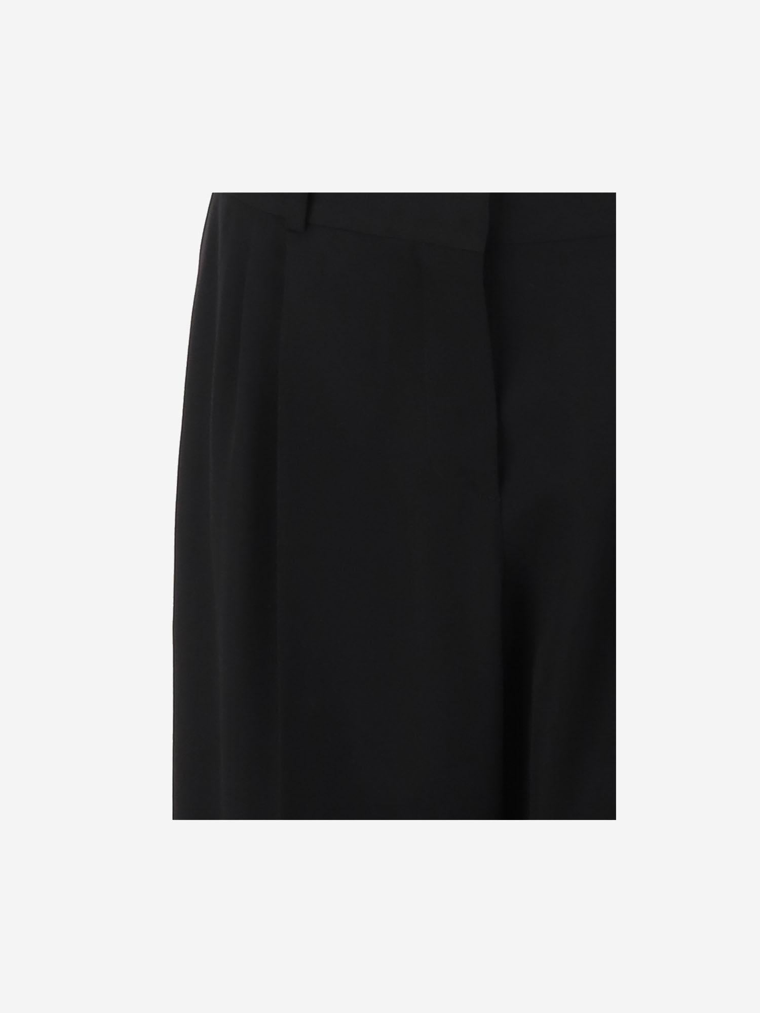 PANTALONI CROPPED IN LANA 10865W4369 BLK THE ROW 