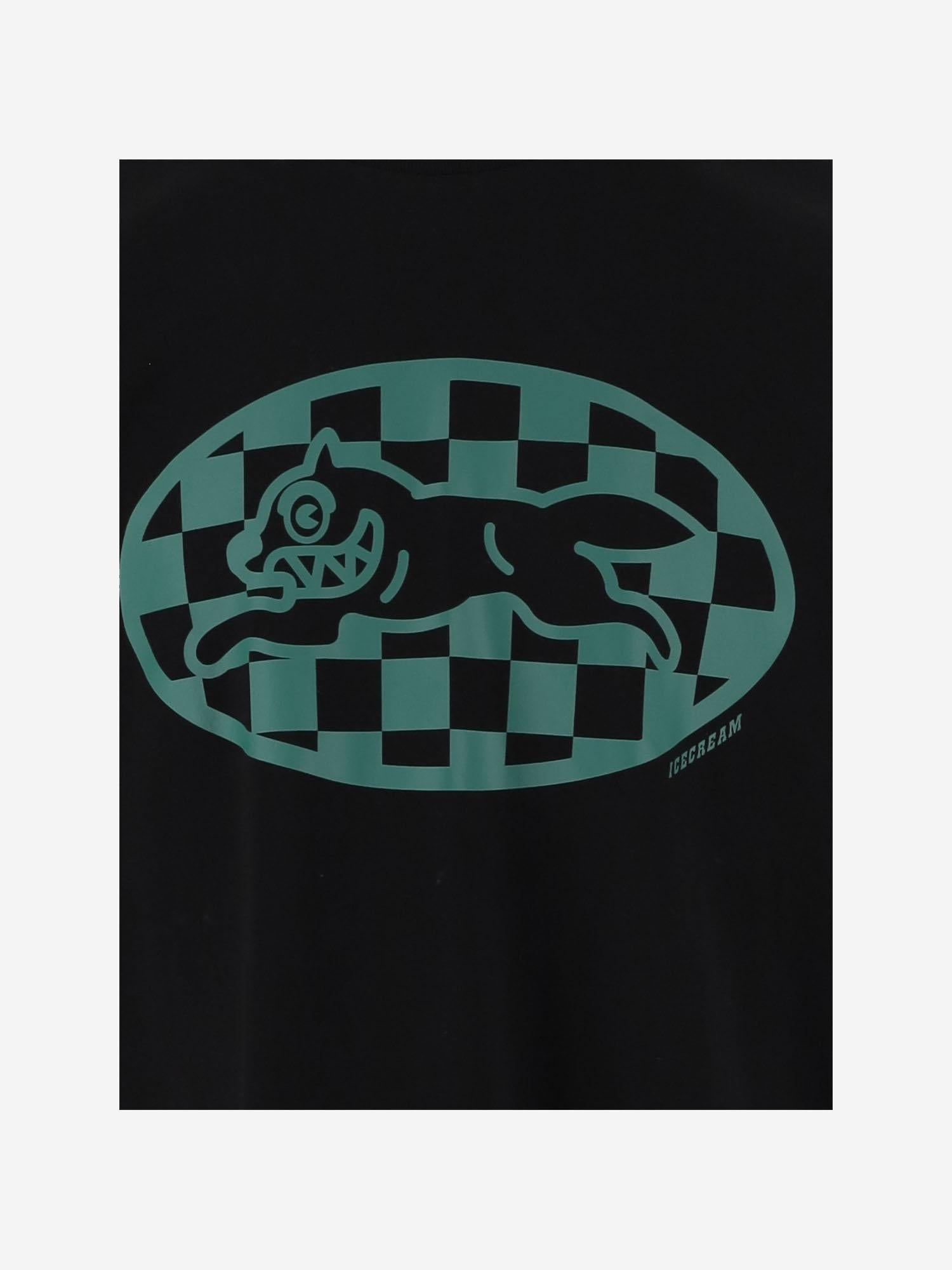 T-SHIRT IN COTONE CON LOGO IC25379 BLACK ICECREAM 