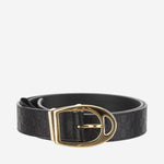 Cintura con fibbia a forma di staffa 837014 AAE2M1000 GUCCI 