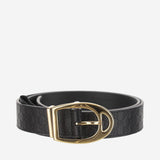 Cintura con fibbia a forma di staffa 837014 AAE2M1000 GUCCI 