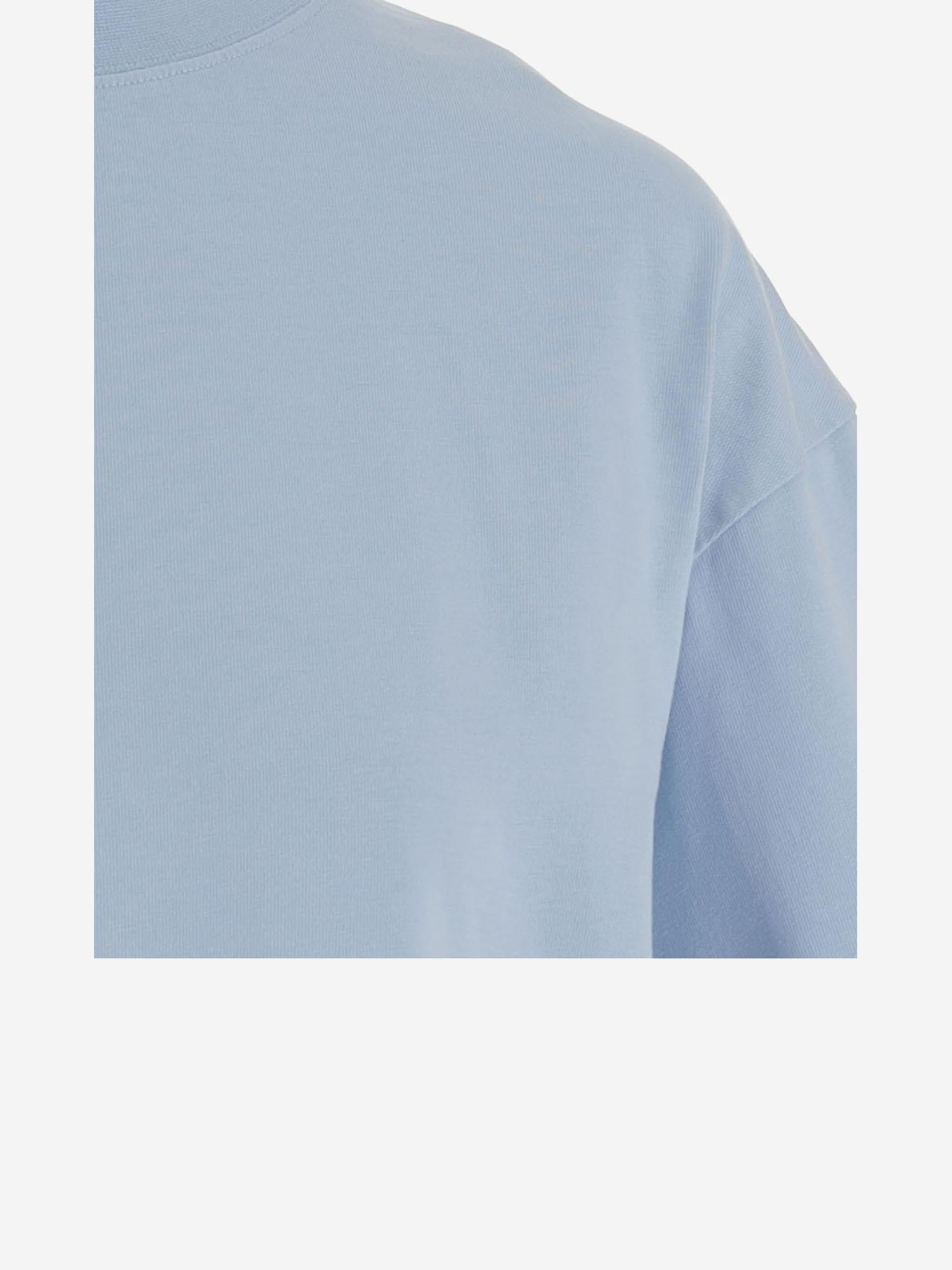 T-SHIRT IN COTONE CON STAMPA POSTERIORE 6261K21081 Aqua CARVEN 