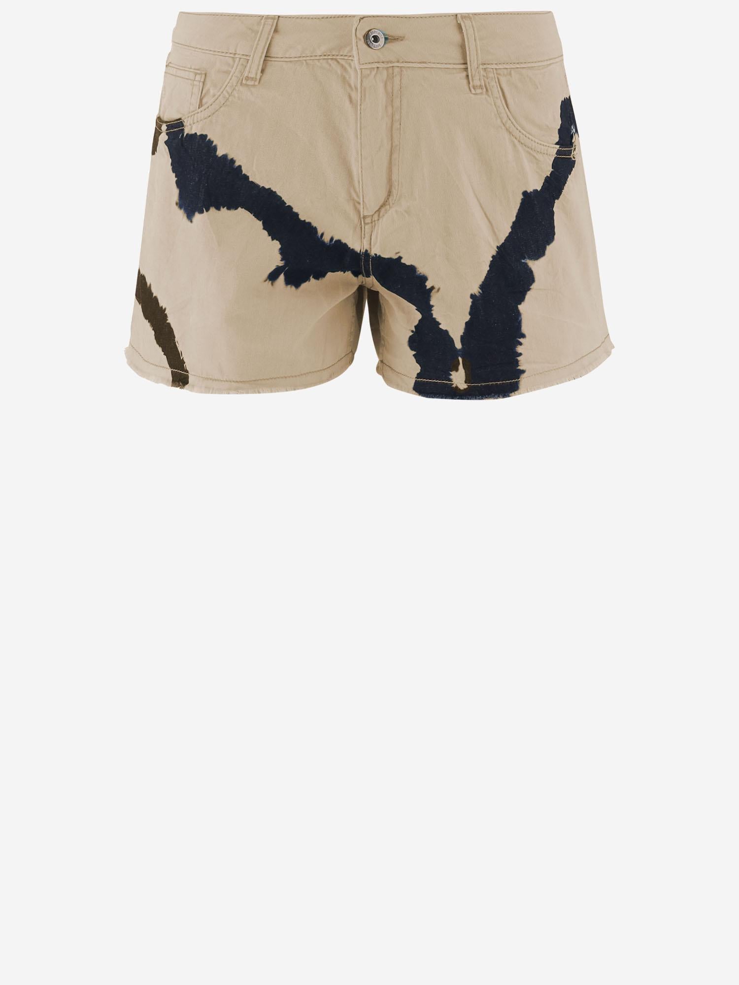 PANTALONI CORTI IN COTONE CON MOTIVO TIE-DYE DAM26TU4 BEIGE DONT @ ME 