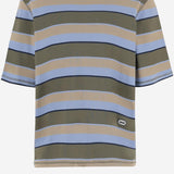 T-SHIRT IN COTONE STRETCH A RIGHE UTS369JE0209 A073 AMI 
