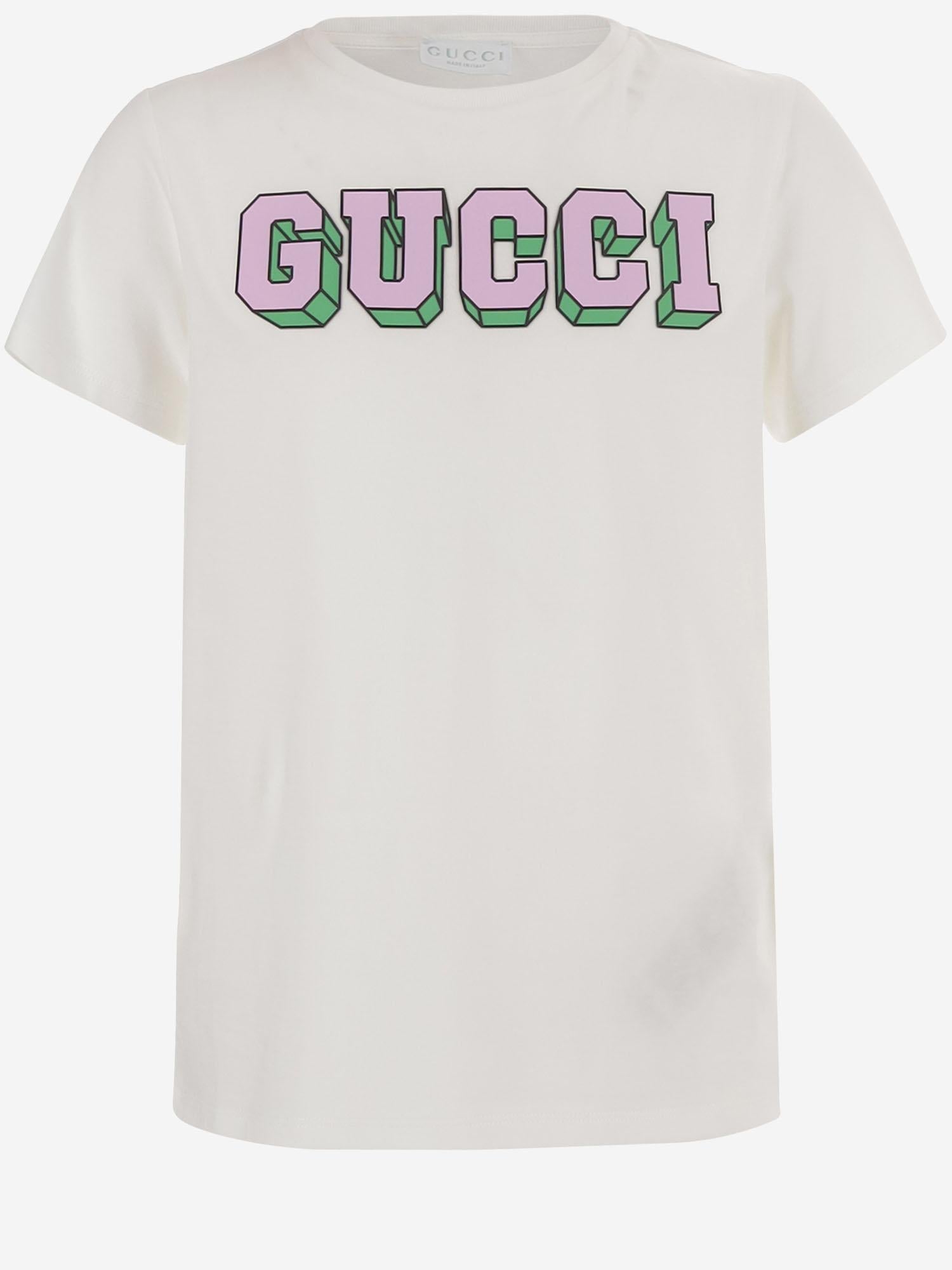 T-SHIRT IN COTONE CON LOGO 547559 XJHFG9214 GUCCI KIDS 