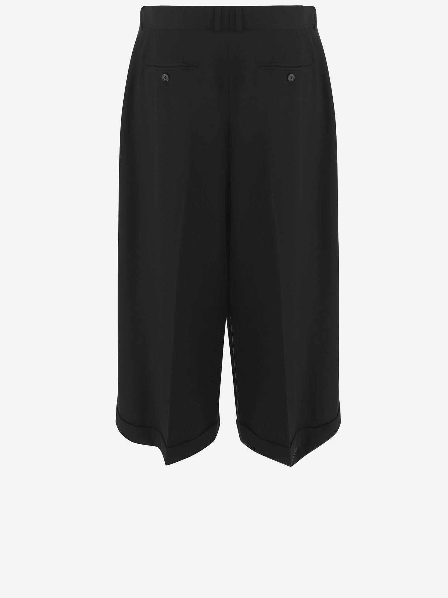 PANTALONI CROPPED IN LANA 10865W4369 BLK THE ROW 
