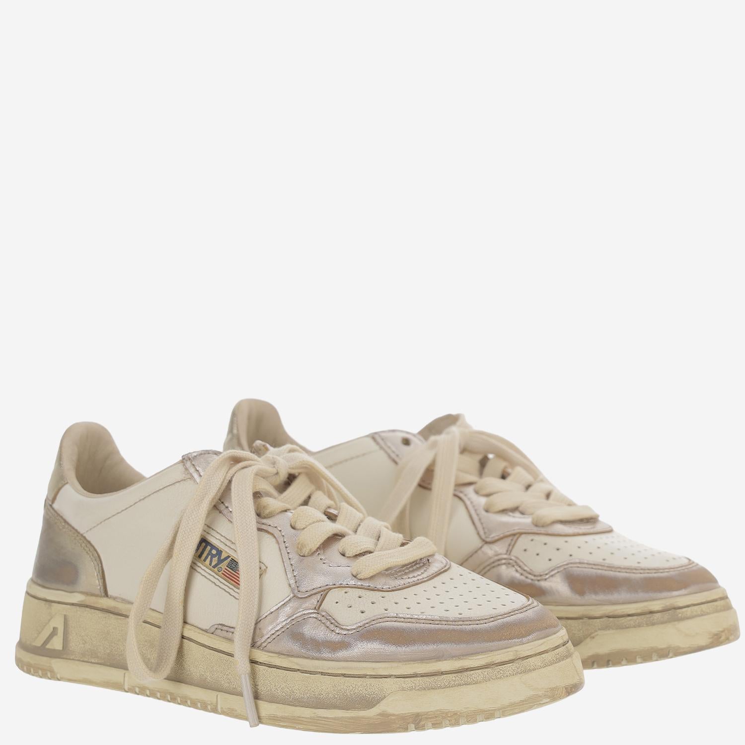 SNEAKERS MEDALIST LOW SUPER VINTAGE AVLWMT10 METALLEATSILVPLAT AUTRY 